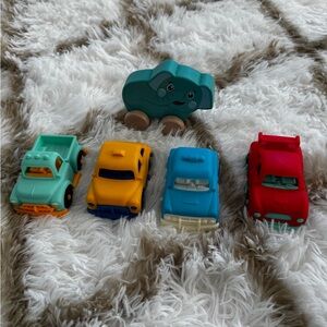 Colorful Toy Car and Elephant Set